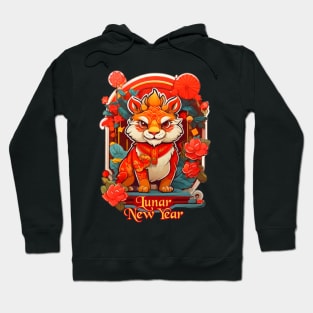 Lunar Chinese New year illustration Hoodie